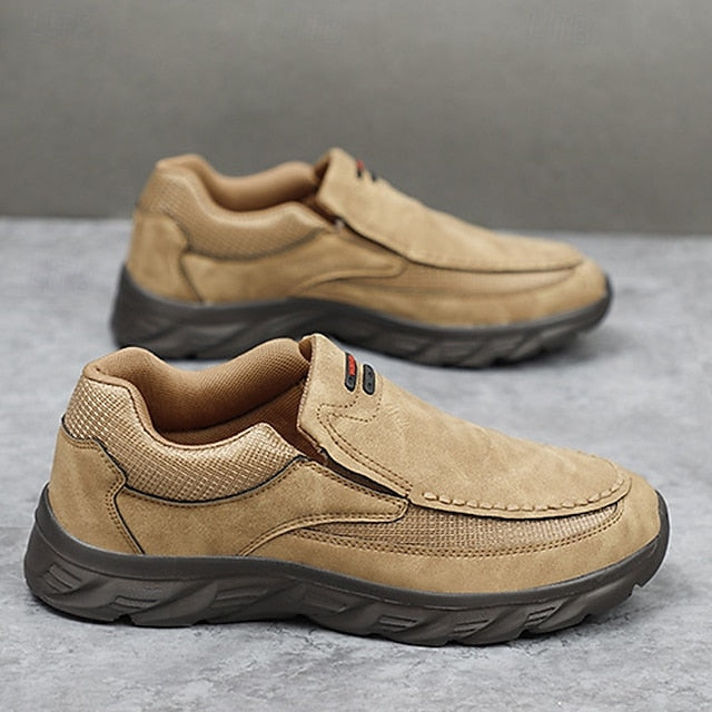 Men's Suede Slip-On Loafers – Lightweight, Breathable