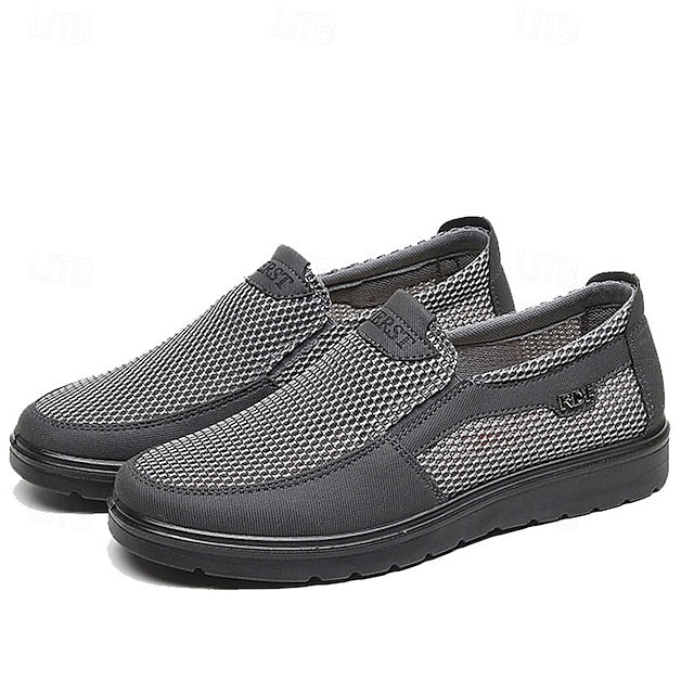 Men's Breathable Slip-On Mesh Sneakers - Lightweight and