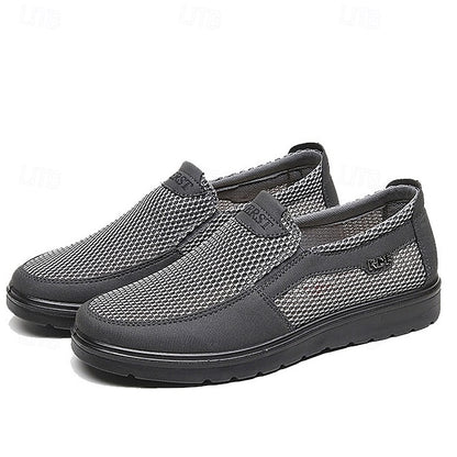 Men's Breathable Slip-On Mesh Sneakers - Lightweight and