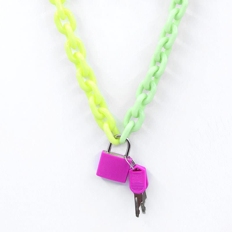 Neon Chain Necklace - Necklace