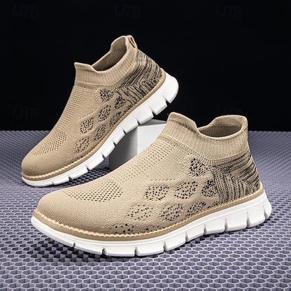 Men's Textured Knit Slip-On Sneakers, Comfort Fit with