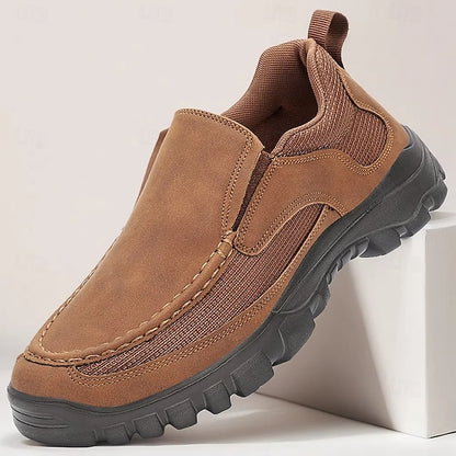 Men's Maroon Perforated Slip-On Sandals with Stylish Design