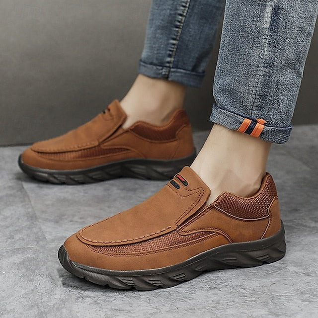 Men's Suede Slip-On Loafers – Lightweight, Breathable