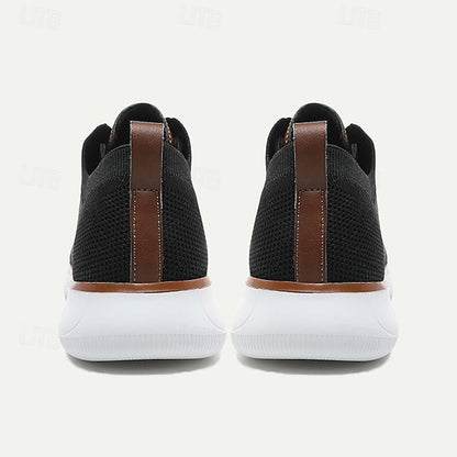 Men's Breathable Knit Sneakers - Lightweight Casual Walking