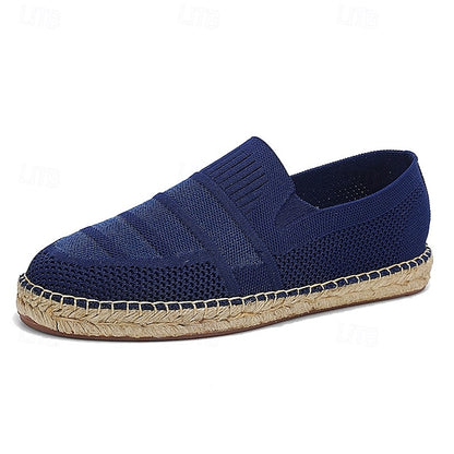 Men's Beige Vacation Espadrilles with Woven Design –