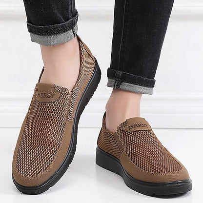 Men's Breathable Slip-On Mesh Sneakers - Lightweight and