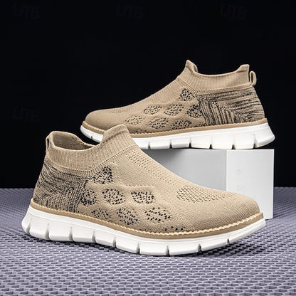 Men's Textured Knit Slip-On Sneakers, Comfort Fit with