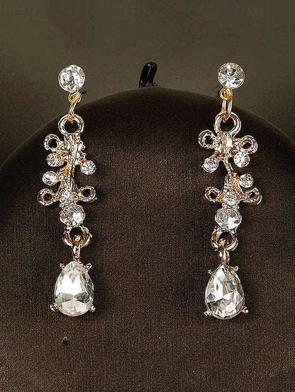 Necklace Set and Tiara Gold-Plated Diamond Crown – Sparkling