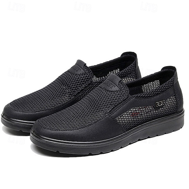 Men's Breathable Slip-On Mesh Sneakers - Lightweight and