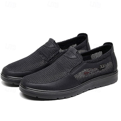 Men's Breathable Slip-On Mesh Sneakers - Lightweight and