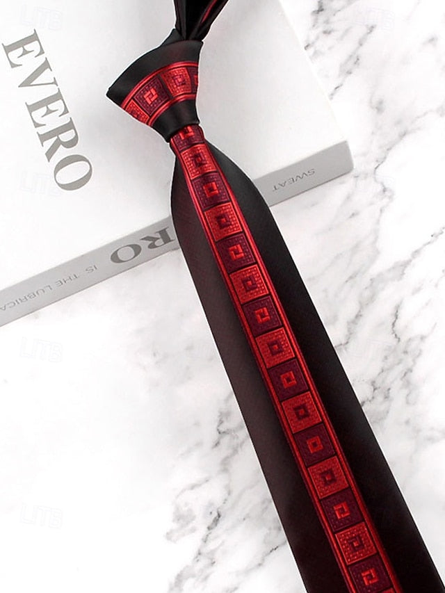 Classic Polyester Pattern Necktie Men's with