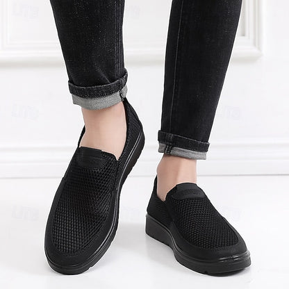 Men's Breathable Slip-On Mesh Sneakers - Lightweight and
