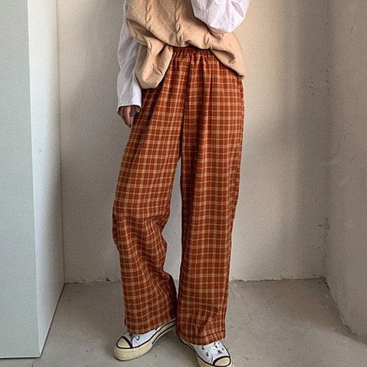 Pantalon à carreaux vintage