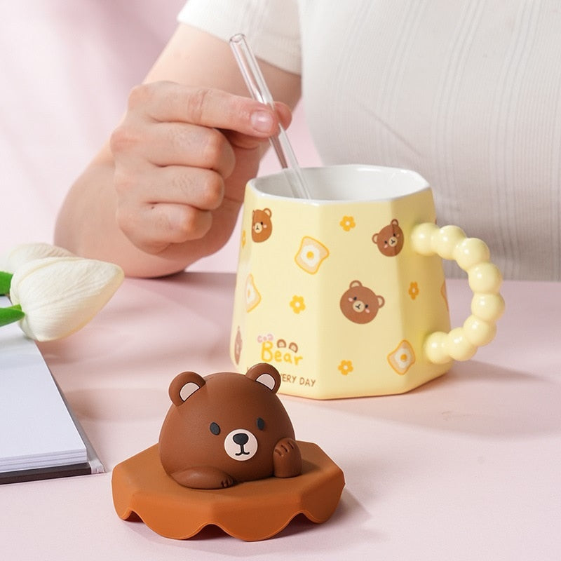 Pastel Animal Mug & Straw Set