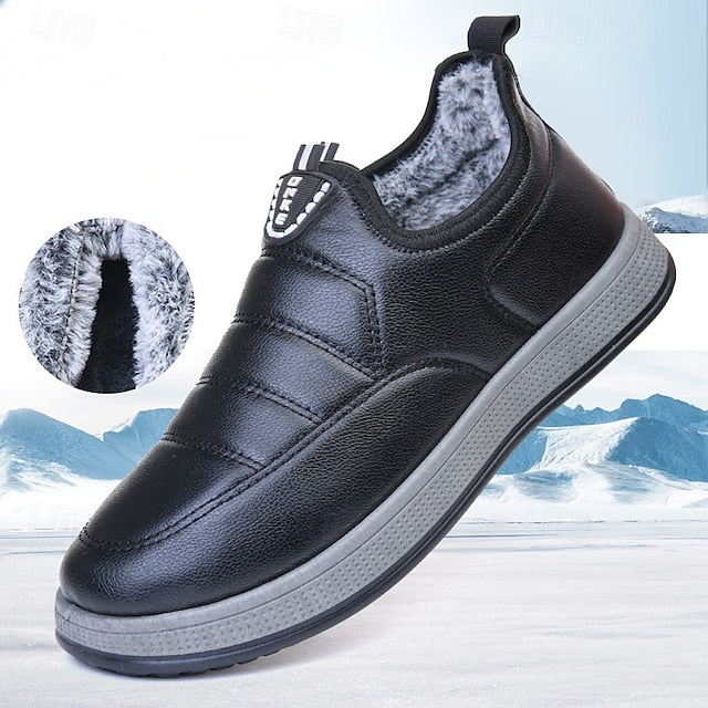 Men's Loafers & Slip-Ons Winter Boots Fleece lined PU
