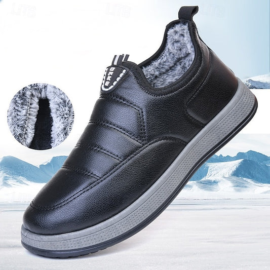 Men's Loafers & Slip-Ons Winter Boots Fleece lined PU
