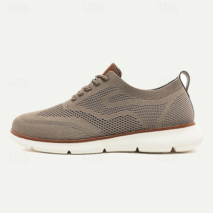 Men's Breathable Knit Sneakers - Lightweight Casual Walking