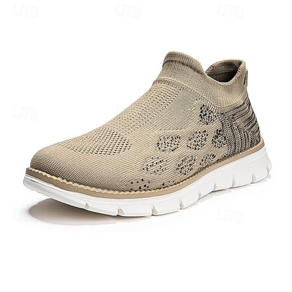 Men's Textured Knit Slip-On Sneakers, Comfort Fit with