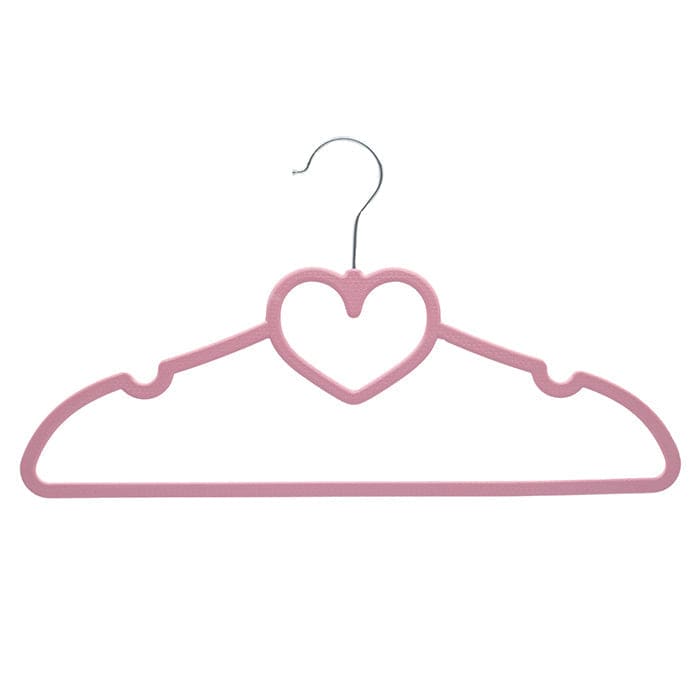 Pink Heart Clothes Hanger - Standart / 10pcs / Pink