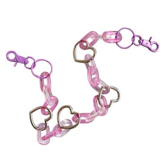 Pink Pastel Pant Chain - Standart / Pink/lavender - Belts