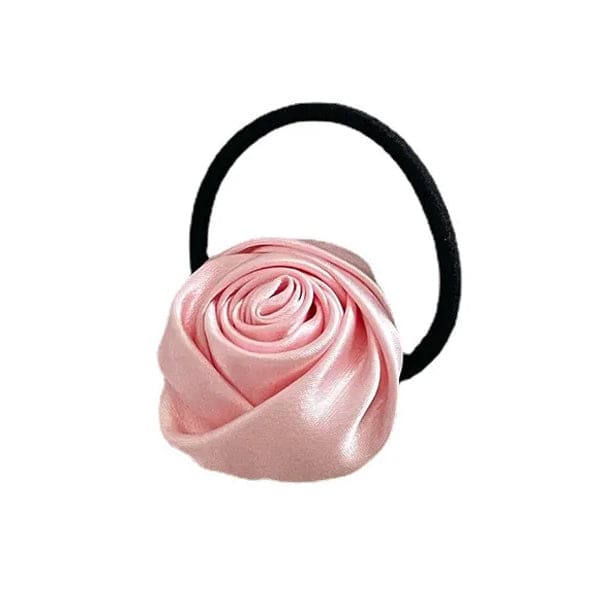 Pink Rose Hair Tie - Pink - Other