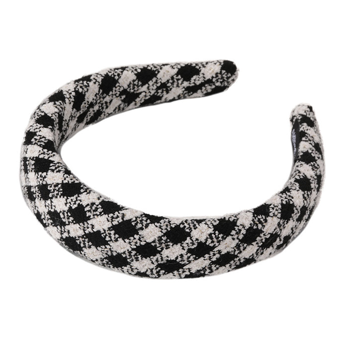 Elegantes kariertes Tweed-Stirnband