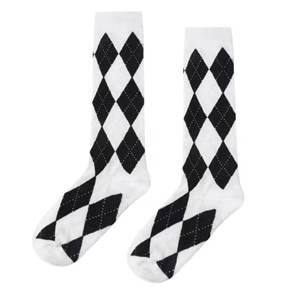 Preppy Argyle High Socks