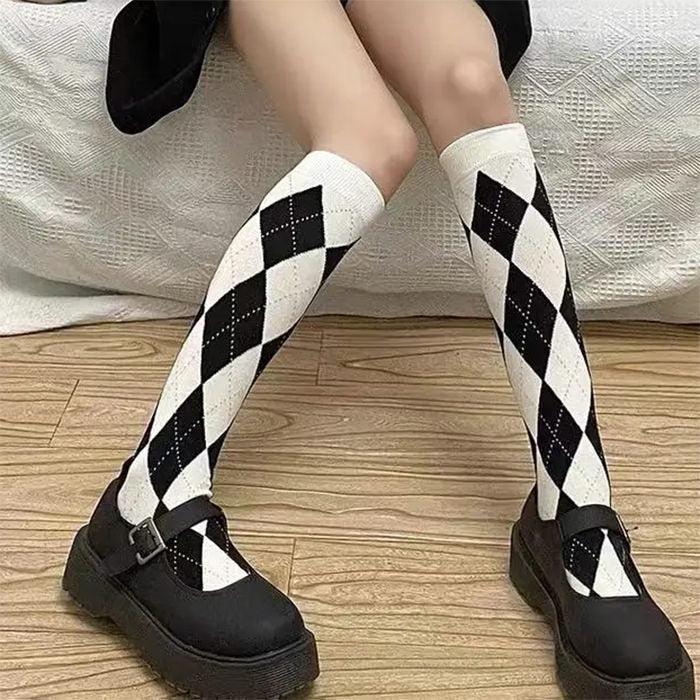 Chaussettes hautes Preppy Argyle