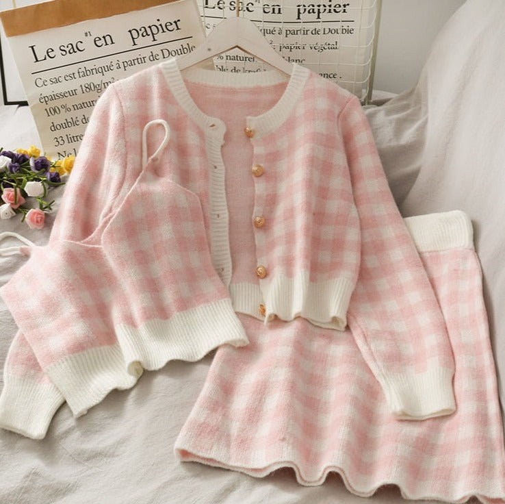 Pretty Prepstar Plaid Outfit Set