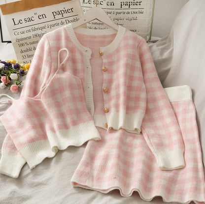 Pretty Prepstar Plaid Outfit Set