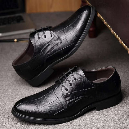 Crocodile Shoes Black Classic – Pattern Dress Men's