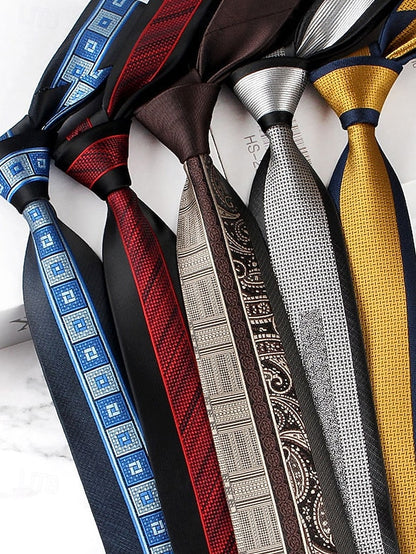 Classic Polyester Pattern Necktie Men's with