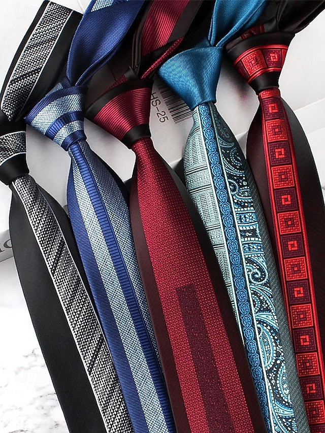 Classic Polyester Pattern Necktie Men's with