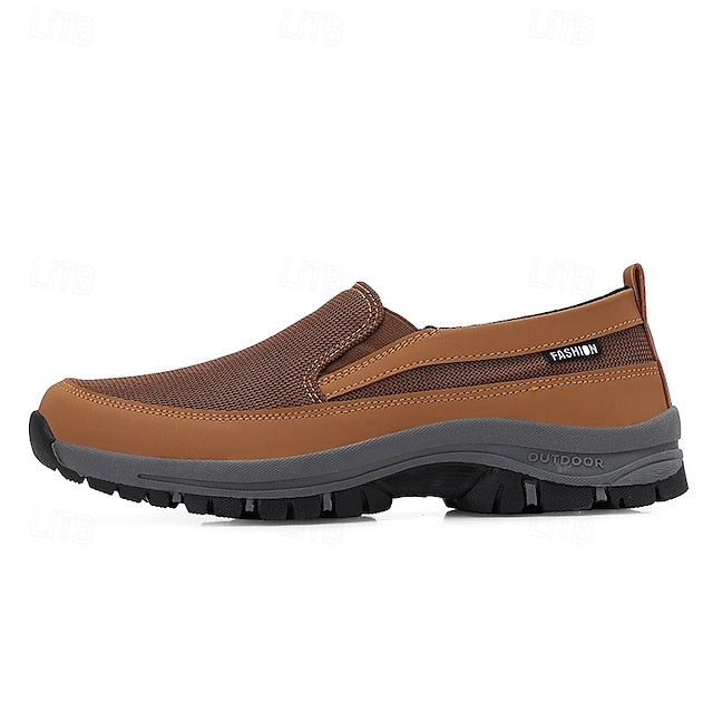 Men's Breathable Mesh Slip-on Sneakers with Rubber Sole -