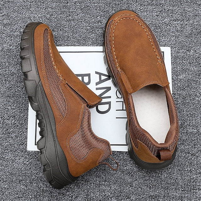 Men's Maroon Perforated Slip-On Sandals with Stylish Design