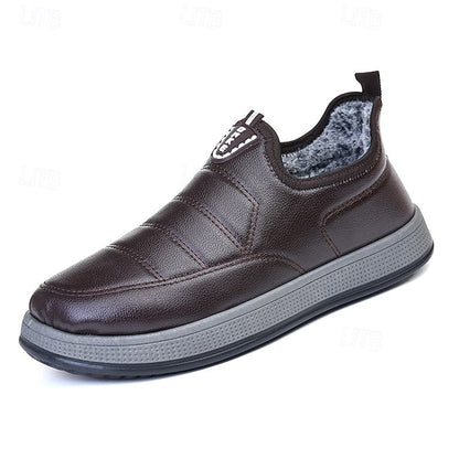 Men's Loafers & Slip-Ons Winter Boots Fleece lined PU