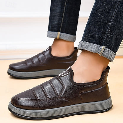 Men's Loafers & Slip-Ons Winter Boots Fleece lined PU