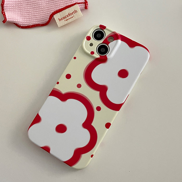 Coque iPhone Fleurs Rouges