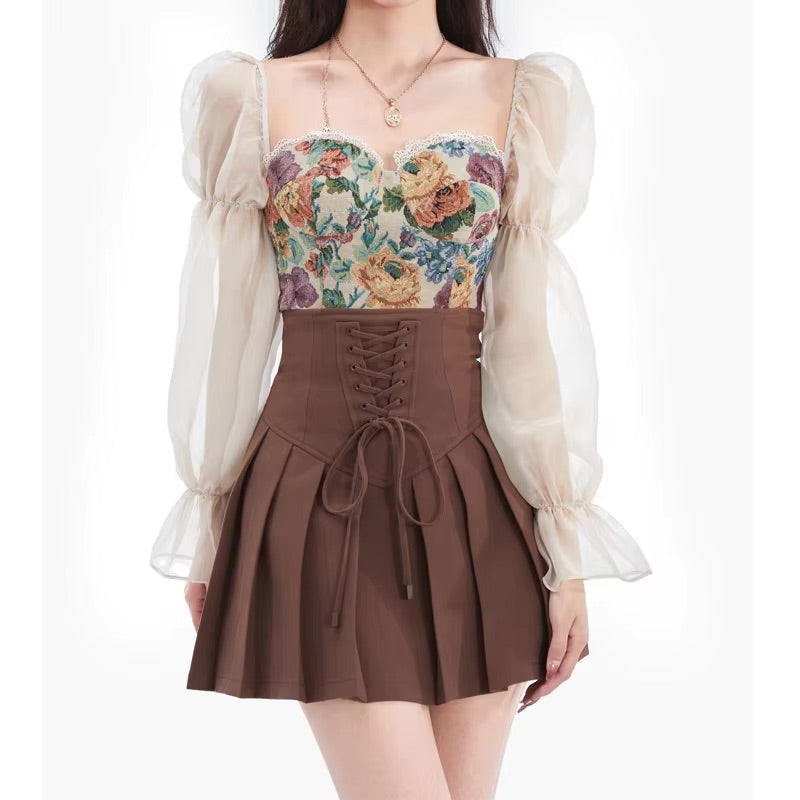 Renaissance whimsy outfit set - bohemian - boho - floral - flower - flowers