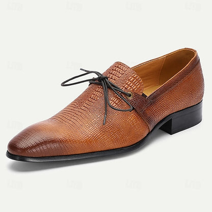 Men's Tan Genuine Leather Oxford Shoes – Vintage