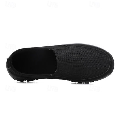 Men's Breathable Mesh Slip-on Sneakers with Rubber Sole -