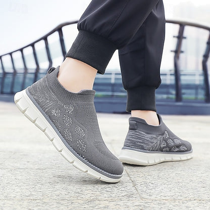 Men's Textured Knit Slip-On Sneakers, Comfort Fit with