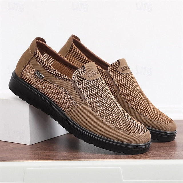 Men's Breathable Slip-On Mesh Sneakers - Lightweight and