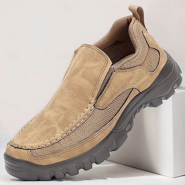 Men's Maroon Perforated Slip-On Sandals with Stylish Design