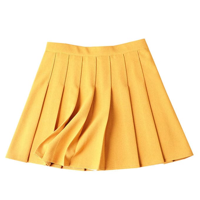 Simple Basis Pleated Skirt - Skirt