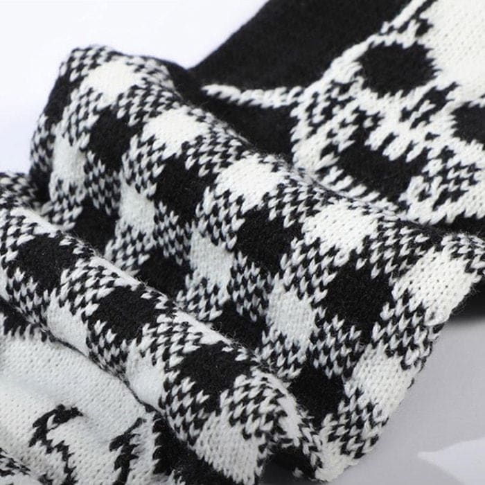 Skull Knitted Scarf - Other