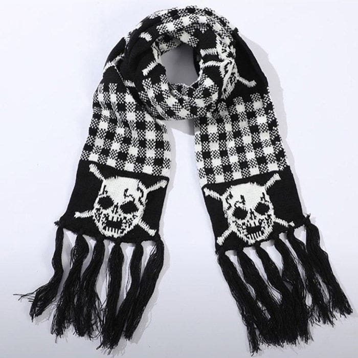 Skull Knitted Scarf - Standart / 3 - Other