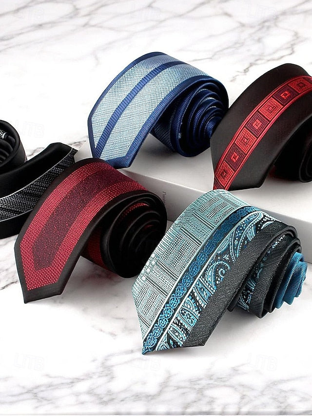 Classic Polyester Pattern Necktie Men's with