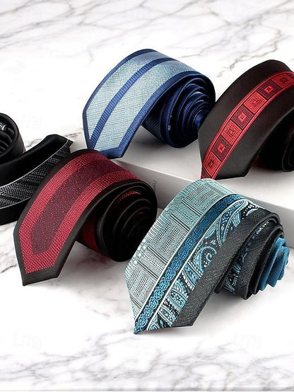 Classic Polyester Pattern Necktie Men's with