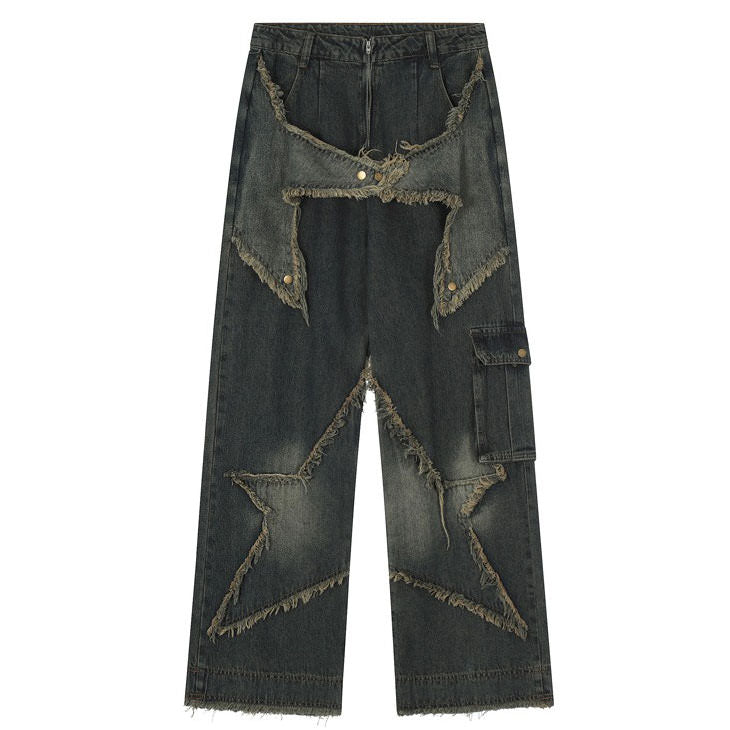 Y2K Cool Star Wide Leg Jeans